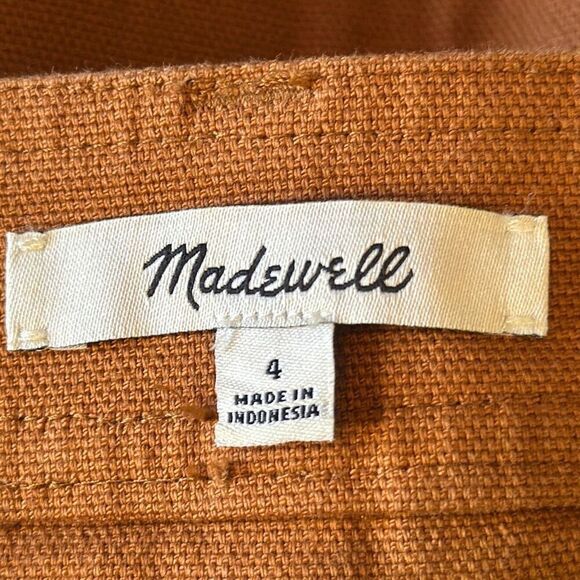 MADEWELL Button Front A-Line Pocket Mini Skirt size 4 - Picture 4 of 7